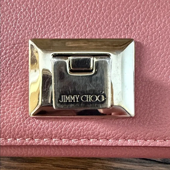 Jimmy Choo Pink Leather Wallet with Gold-Tone Hardware - Picture 3 of 11